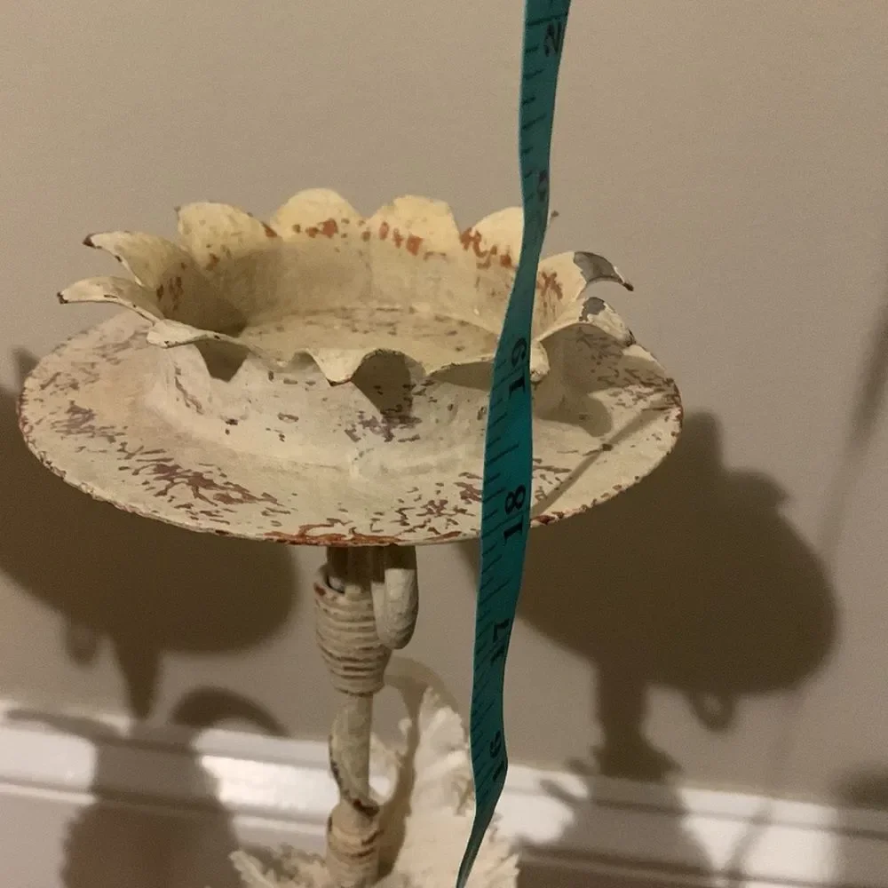 Vintage seashell candle holders set of 2